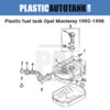 Plastic fuel tank Opel Monterey 1992-1998-scheme